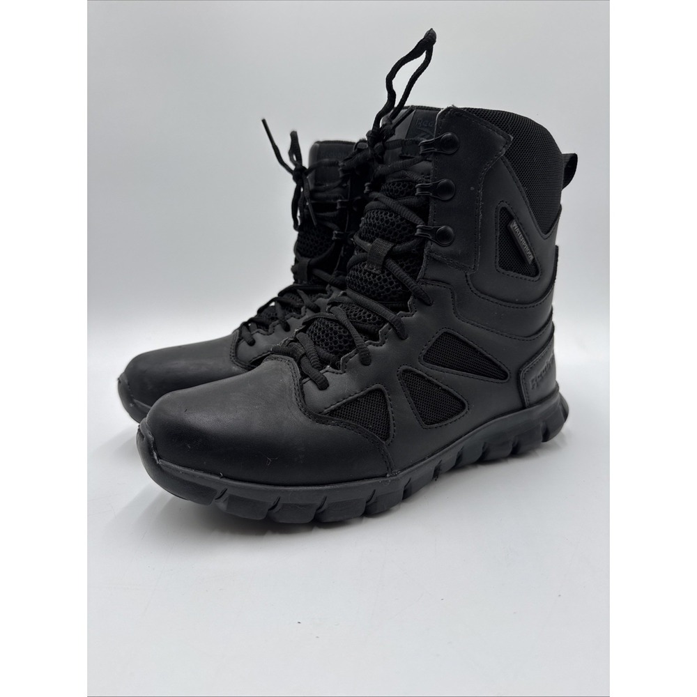 REEBOK Sublite Cushion Tactical 8" Waterproof ZIP Boots Size M-6.5 W-8.5M Used
